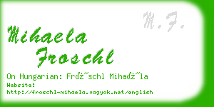 mihaela froschl business card
